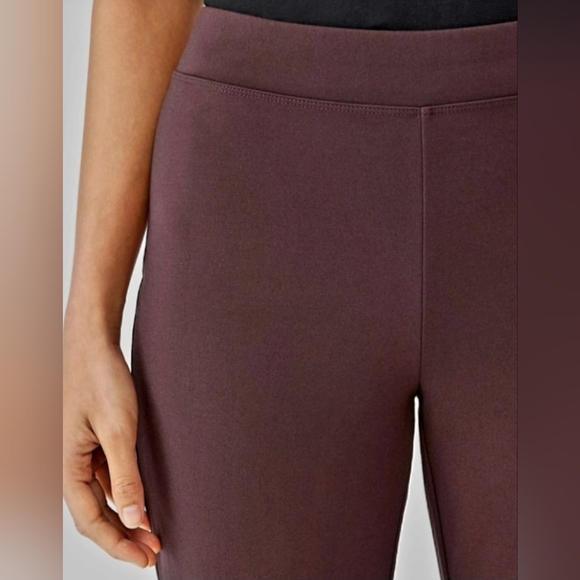 Eileen Fisher Women's Pull On Comfy Business/Office Pants Stretch Rayon Brown M - Picture 7 of 16